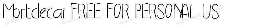 Mortdecai FREE FOR PERSONAL USE字体转换